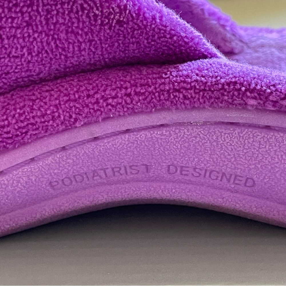 Vionic Relax Arch Support Orthotic Slipper Size 5 But Fits Size 6 Purple Magenta - Picture 4 of 9